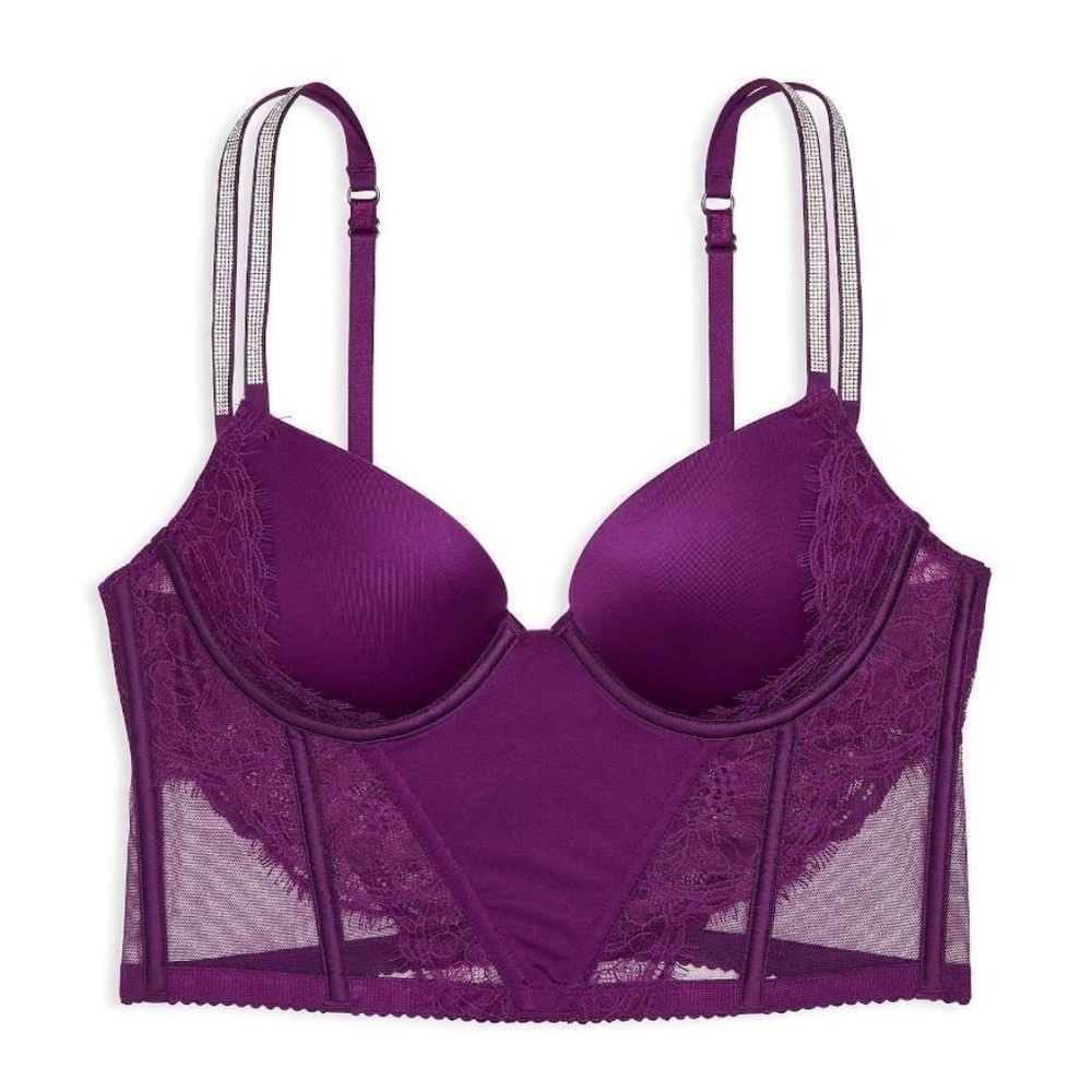 New! Victoria's Secret Very Sexy Shine Strap Push-Up Corset Top 31648